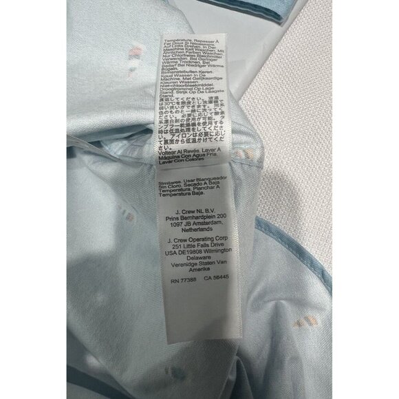 J CREW Mens Slim Flex Oxford Button Down Shirt Sz XXL Sailboats Blue Nautical - Picture 14 of 15